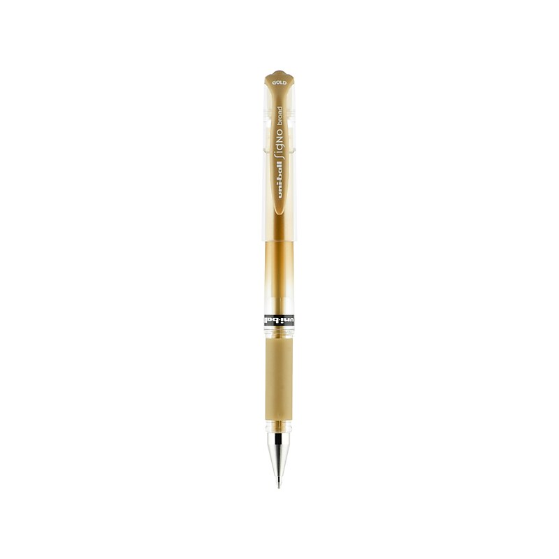 uni-ball Gel Impact Rollerball Pen, Broad Point, Gold Ink (60767) image 1