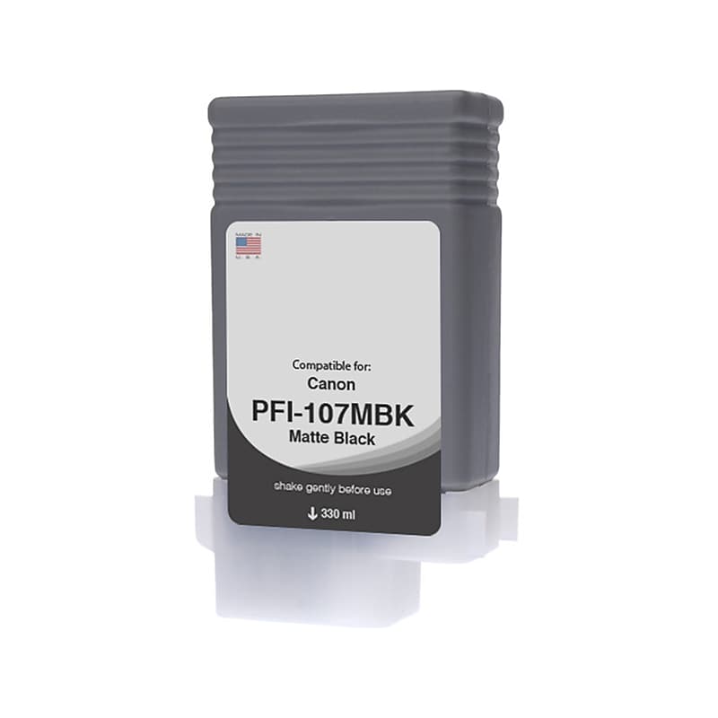 Clover Imaging Group Compatible Matte Black Standard Yield Ink Cartridge Replacement for Canon PFI-107MBK (6704B001AA) image 1