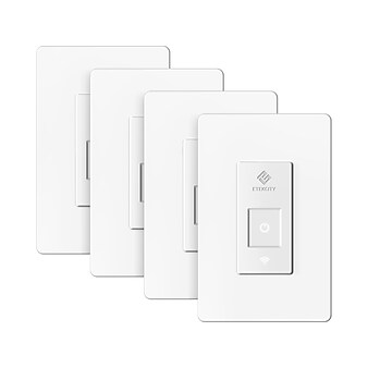 ETEKCITY Wi-Fi Smart Touch Light Switch, White (EDESLSECSUS0004)