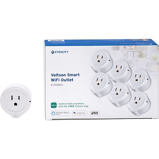 Etekcity Voltson Mini Smart WiFi Outlet Plug (10A), White - Yahoo