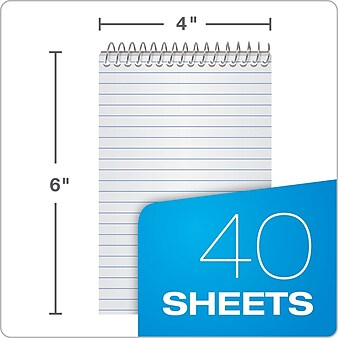 Ampad Memo Books, 4" x 6", Narrow Ruled, Assorted Colors, 40 Sheets/Pad, 3 Pads/Pack (AMP45094)