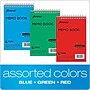 Ampad Memo Books, 4" x 6", Narrow Ruled, Assorted Colors, 40 Sheets/Pad, 3 Pads/Pack (AMP45094)~#|#~sp110464243_sc7