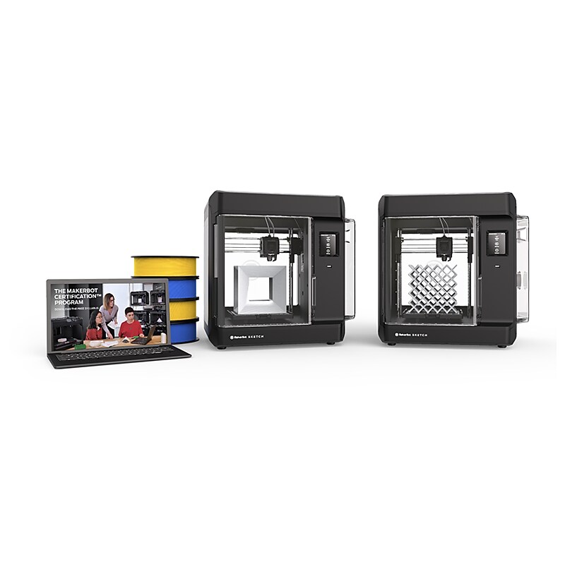 Makerbot Sketch Classroom Bundle 3D Printer, 2 Extruder, Black (SKETCHKIT-KIT) image 1