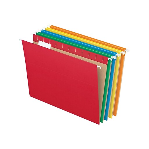 Pendaflex Recycled Hanging File Folders, 1/5Cut, Letter Size, Assorted