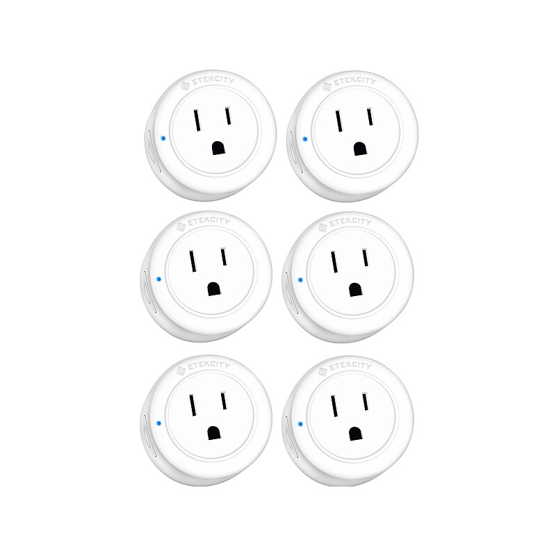 ETEKCITY Voltson WiFi Smart Plug, White, 6/Pack (EDESSPECSUS0023) image 1