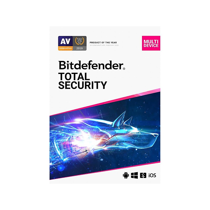 Bitdefender Total Security for 5 Devices, Windows/Mac/Android/iOS, Download (TS01ZZCSN1205LEN) image 1