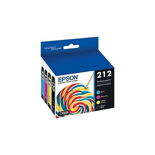 Epson 212 Multipack Black Standard Yield and Cyan /Magenta /Yellow Ink