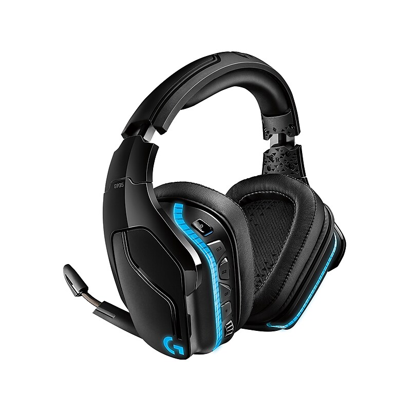 Logitech G Series G935 Wireless Over-the-Ear Gaming Headset, Black (981-000742) image 1