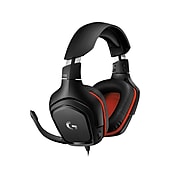 Logitech G Series G332 Wired Over-the-Ear Gaming Headset, Black/Red