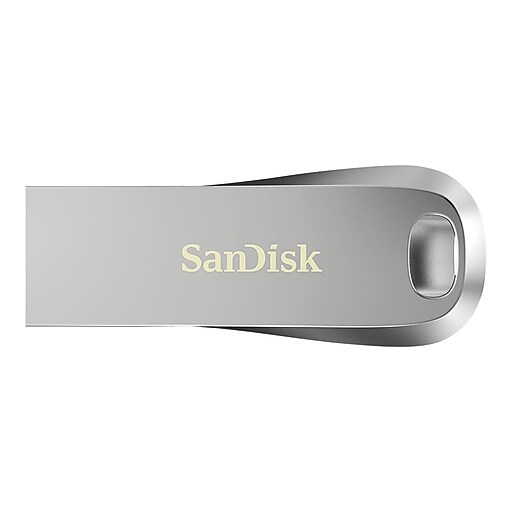 SanDisk Ultra Luxe 128GB USB 3.1 Type A Flash Drive, Silver (SDCZ74
