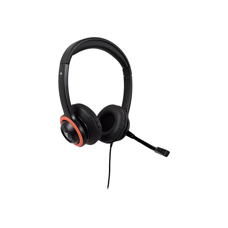 V7 Stereo Headset, Over-the-Head, Red/Black (HU540E) image 1