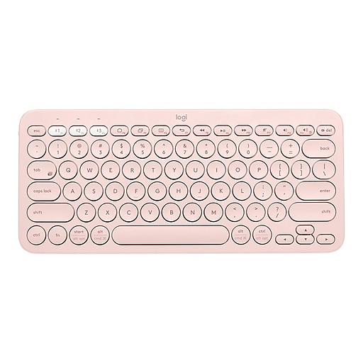 Logitech K380 Multi Device Bluetooth Keyboard For Mac Wireless Rose 9 At Staples