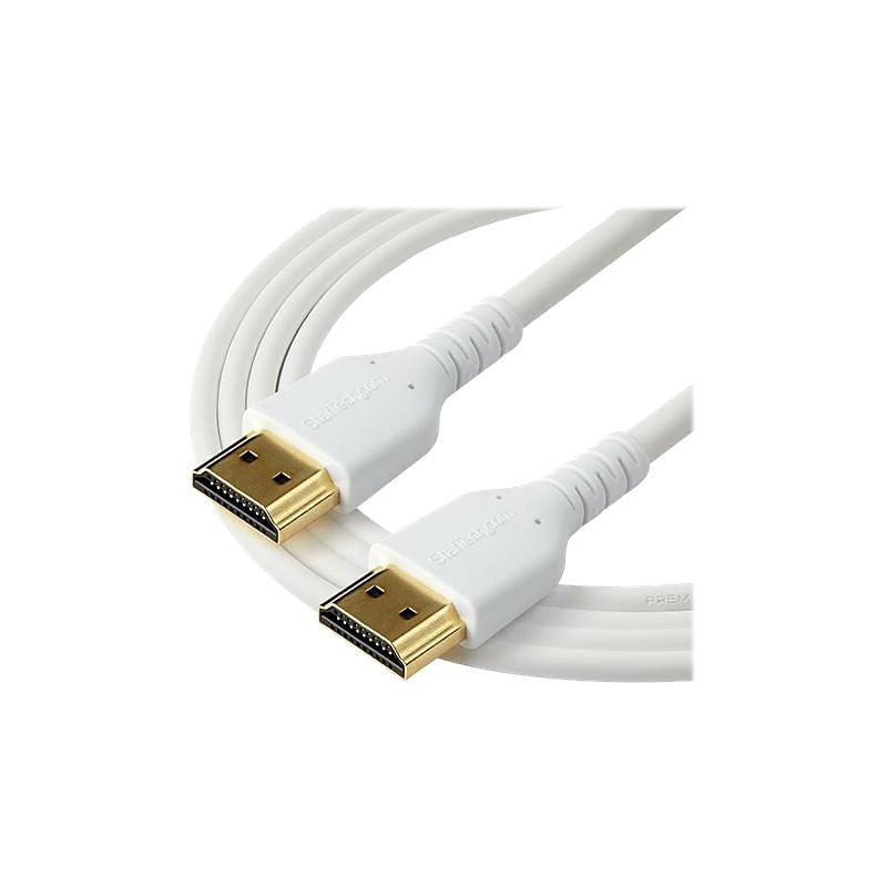 StarTech RHDMM2MPW 6.56' HDMI Audio/Video Cable, White image 1