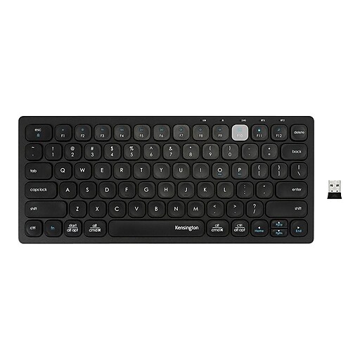 Kensington MultiDevice Dual Wireless Compact Keyboard, Black (K75502US