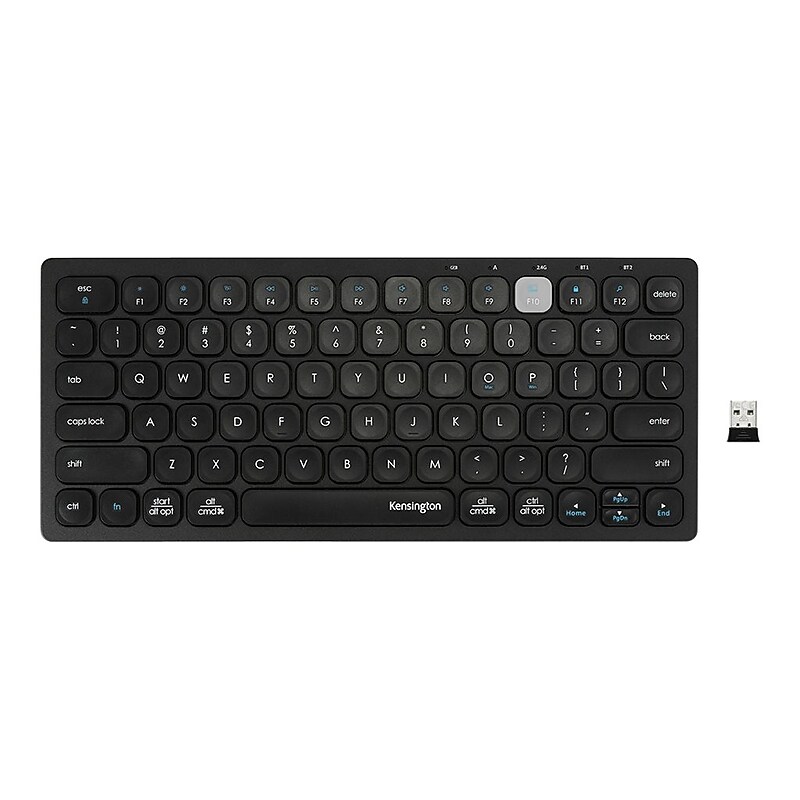Kensington Multi-Device Dual Wireless Compact Keyboard, Black (K75502US) image 1