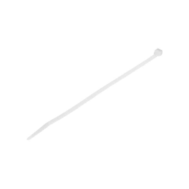 StarTech 100 Pack 8" Cable Ties - White Large Nylon/Plastic Zip Adjustable Network Wraps UL TAA Nylon Tie (CBMZT8N) image 1