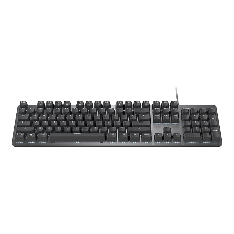 Logitech K845 Mechanical Illuminated Aluminum Gaming Keyboard, Red Switches, Black (920-009859) image 1