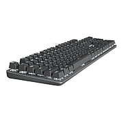 Logitech K845 Mechanical Illuminated Corded Aluminum Keyboard TTC Switches - Blue (Clicky) Wired Gaming, Black (920-009860)