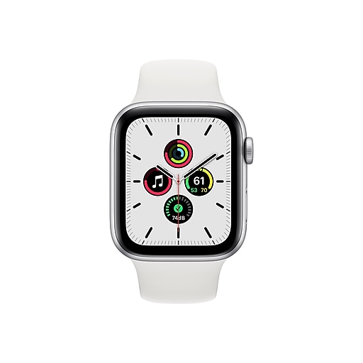 Apple Watch Se Gps Bluetooth Smart Silver White 2 Mydq2ll A At Staples