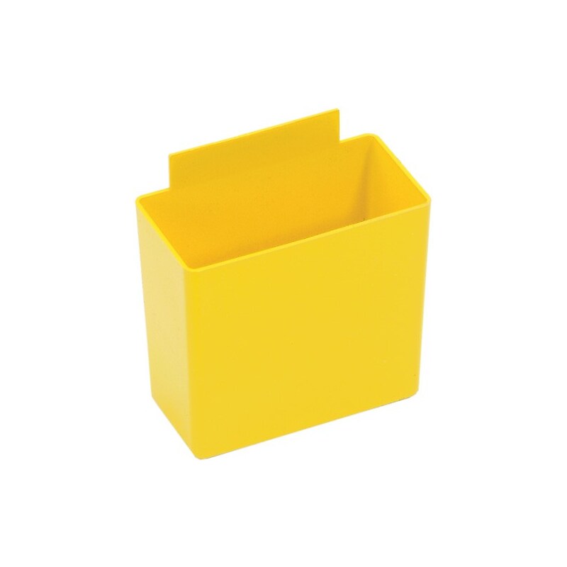 Quantum Storage Systems Ultra Stack and Hang Large Polyethylene Bins Cups, 3" x 1.75"x 3.25", Yellow, 48/Carton (QBC111YLCS) image 1