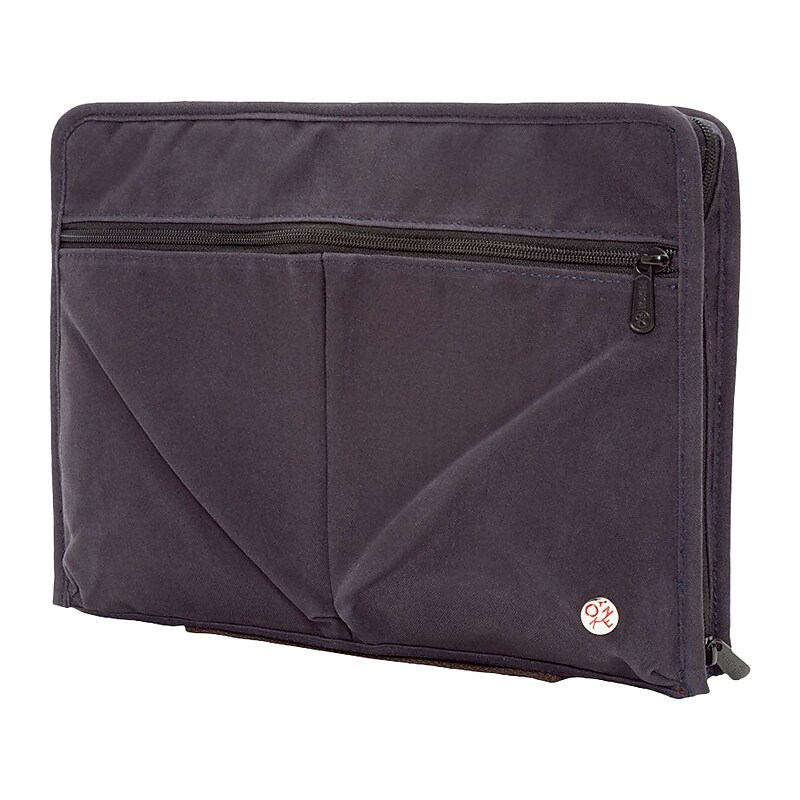 Token Woodlawn Nylon Padfolio with Zipper Closure, Navy (TK-155-WN NVY) image 1