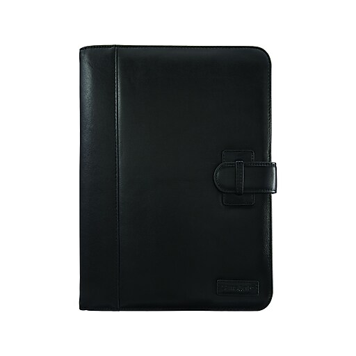 Samsonite Leather Padfolio, Black, Each (613061041) at Staples
