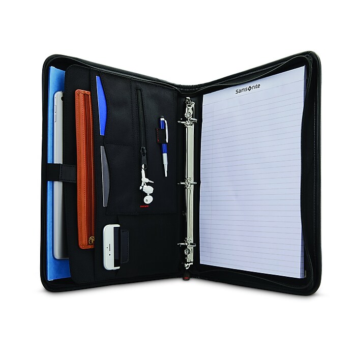Samsonite Xenon Business Fabric Padfolio with Zipper Closure
