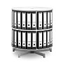 Moll® Rotary Two Tier Spin & File Binder Storage Carousel, White~#|#~sp110897623_sc7