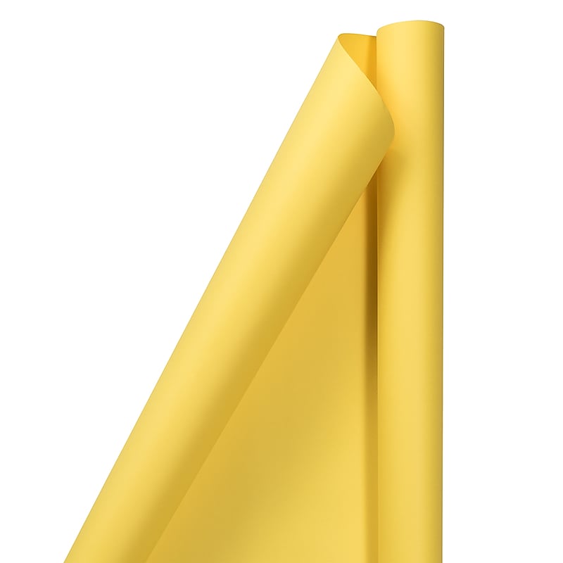 JAM Paper Wrapping Paper, 25 Sq. ft. x 30", Matte Yellow (170131176) image 1