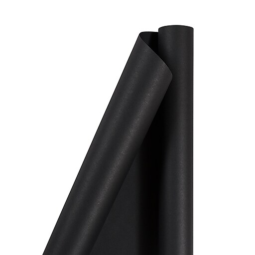 JAM Paper Gift Wrap, Matte Wrapping Paper, 25 Sq. Ft, Matte Black, Roll  Sold Individually (277013526)
