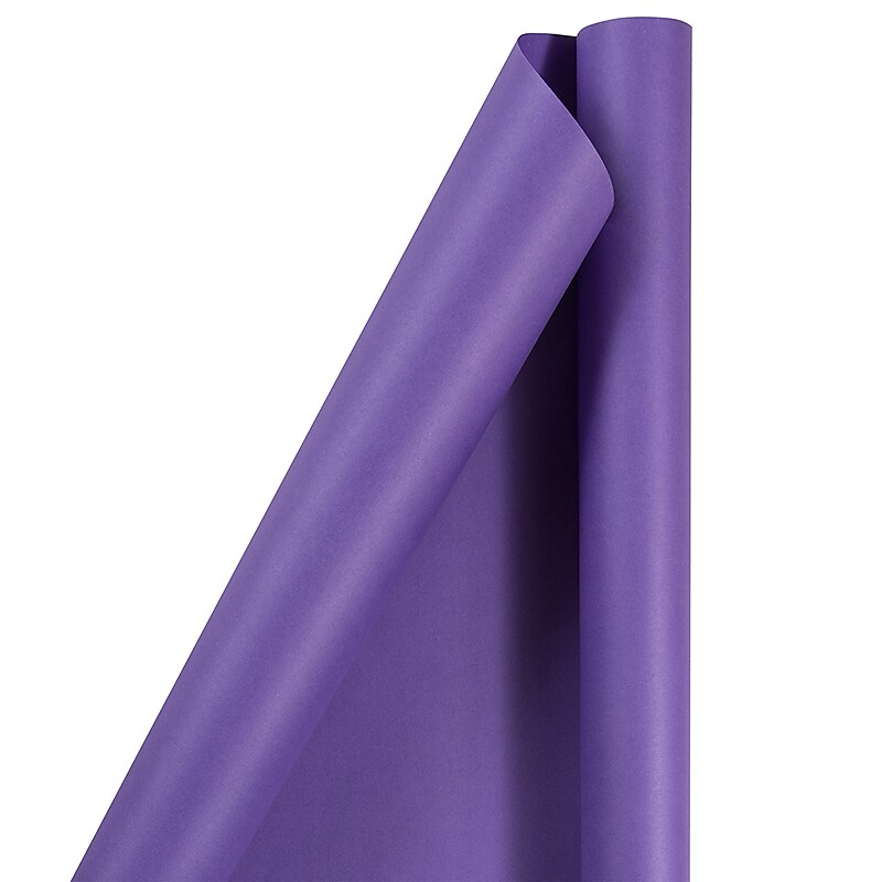 JAM Paper Wrapping Paper, 25 Sq. ft. x 30", Matte Purple (170134226) image 1