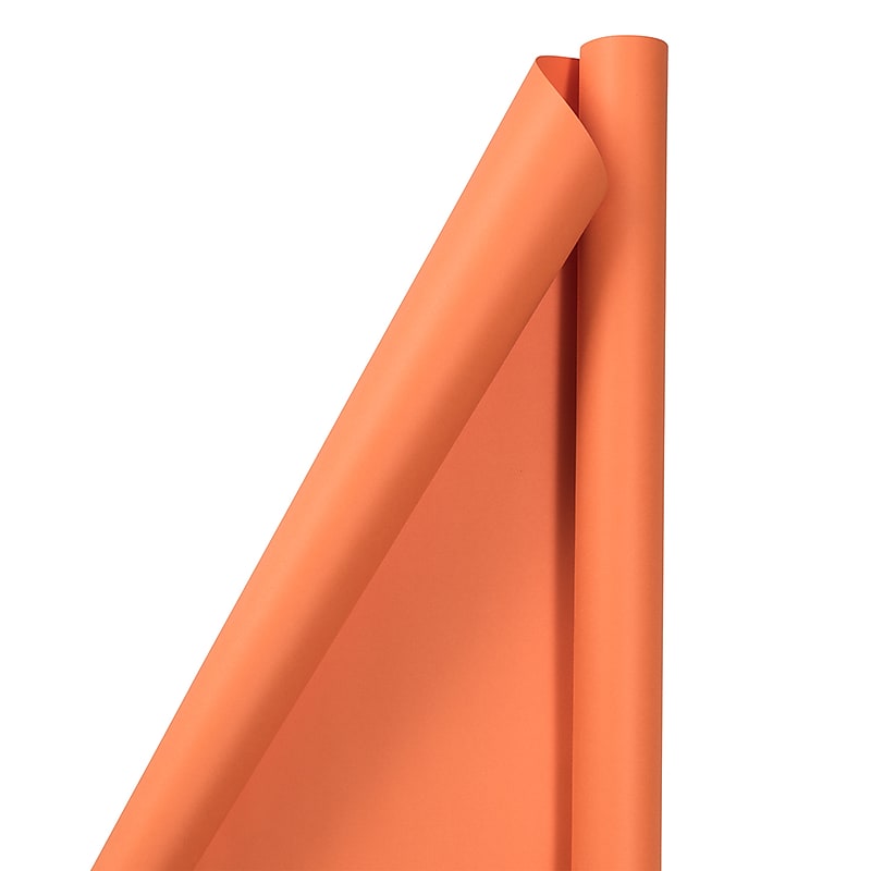 JAM Paper Wrapping Paper, 25 Sq. ft. x 30", Matte Orange (170131178) image 1
