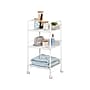 Honey-Can-Do 3-Shelf Metal Mobile Utility Cart with Lockable Wheels, White (CRT-08581)~#|#~sp110991653_sc7