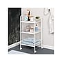 Honey-Can-Do 3-Shelf Metal Mobile Utility Cart with Lockable Wheels, White (CRT-08581)~#|#~sp110991654_sc7