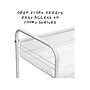 Honey-Can-Do 3-Shelf Metal Mobile Utility Cart with Lockable Wheels, White (CRT-08581)~#|#~sp110991657_sc7