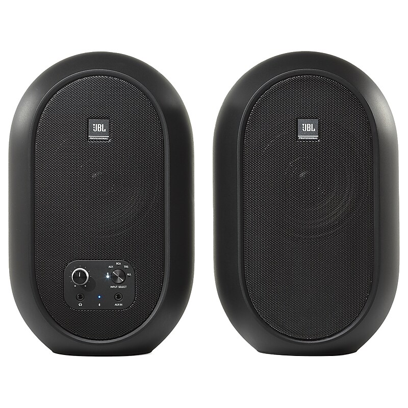 JBL 104 104SET-BT-US Bluetooth Desktop Reference Monitors, Matte Black, Pair image 1