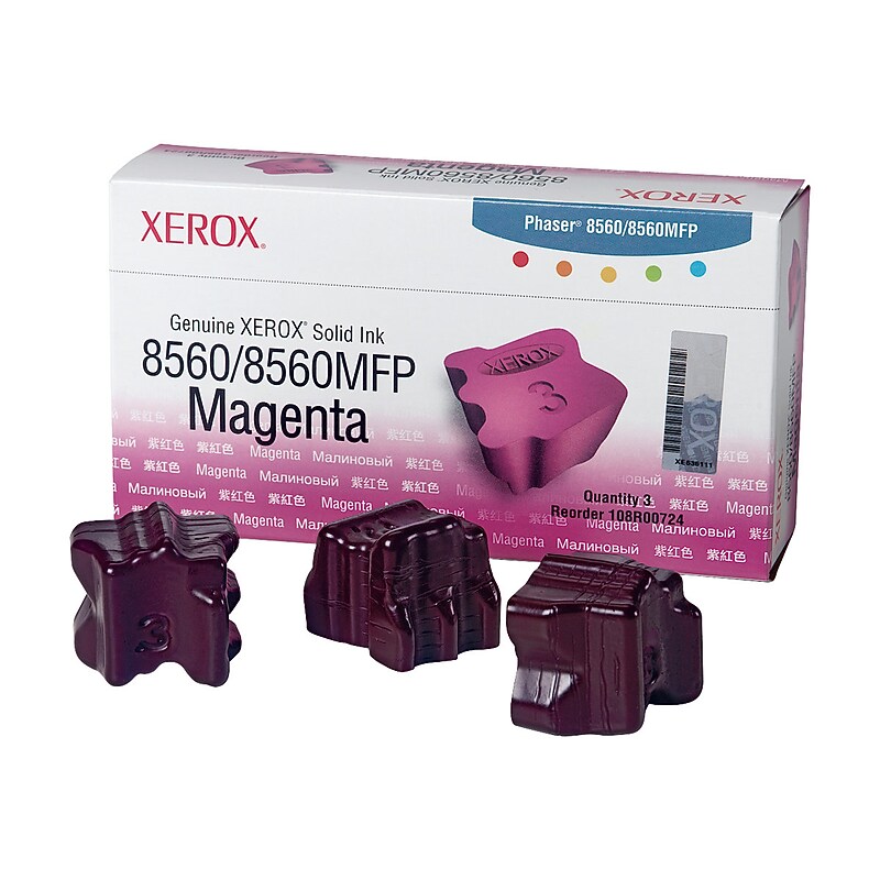 Xerox 108R00724 Magenta Standard Yield Ink Cartridge, 3/Pack image 1
