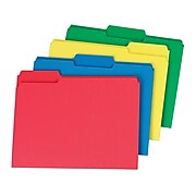 TRU RED™ File Folder, 1/3 Cut, Letter Size, Assorted Colors, 24/Pack (TR285130)