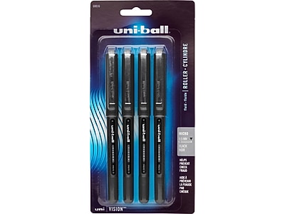 Uni-ball Vision Rollerball Pens Fine Point, 0.7mm, Pink, 12 Pack