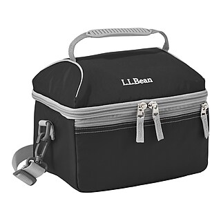 L.L.Bean Insulated Lunch Bag, 3-Compartment, Glacier Blue Shark