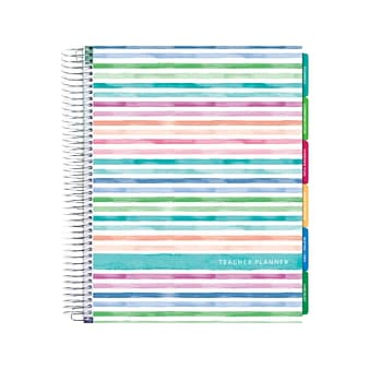 Global Printed Products Deluxe 8.5" x 11" Teacher Academic Planner, Paperboard Cover, Multicolor (DTP-0001-U22-S)