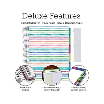 Global Printed Products Deluxe 8.5" x 11" Teacher Academic Planner, Paperboard Cover, Multicolor (DTP-0001-U22-S)