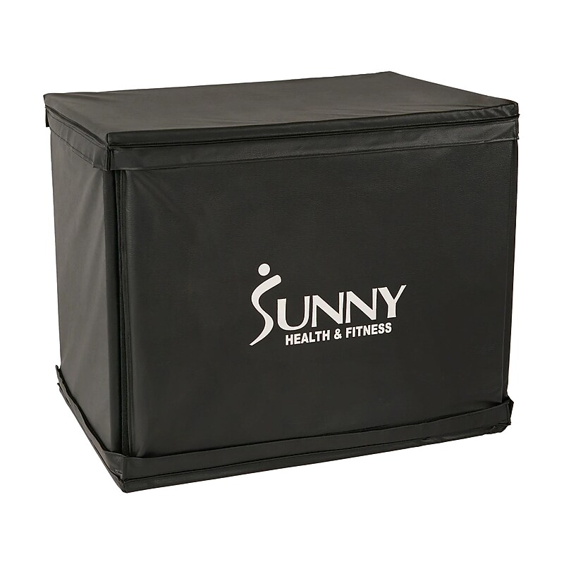 Sunny Health & Fitness Black Plyometric Box, 500 Lbs. Weight Capacity (NO. 084) image 1