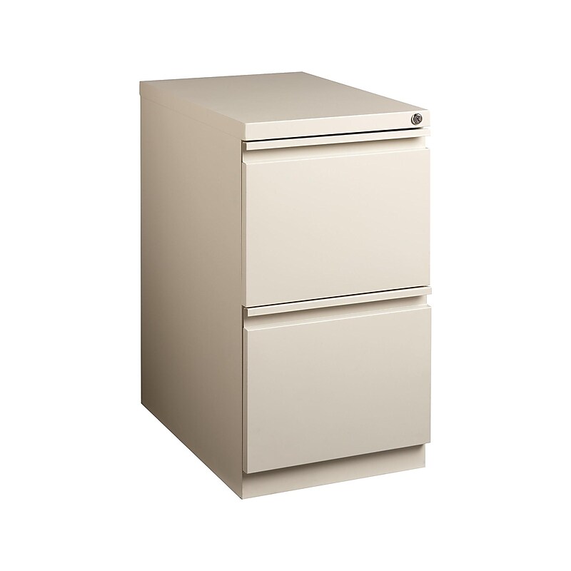 Staples 2-Drawer Vertical File Cabinet, Locking, Letter, Putty/Beige, 19.88"D (24872D) image 1