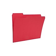 Staples® Colored Top-Tab File Folders, 3 Tab, Red, Letter Size, 24/Pack