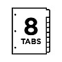 Cardinal Write & Erase Paper Dividers, 8-Tab, White (CRD 84271)~#|#~sp111090227_sc7