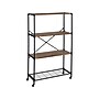 Honey-Can-Do 4-Shelf 63"H Steel Mobile Bookcase, Black (SHF-08838)~#|#~sp111171012_sc7