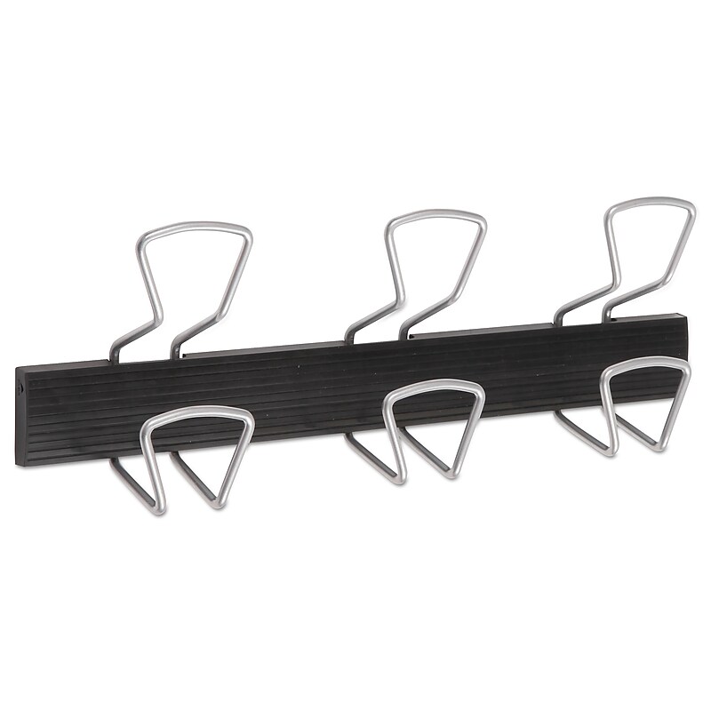 3 HOOKS WALL PEG  METAL/BLACK image 1