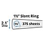 Avery Durable View Binder with DuraHinge and Slant Rings, 3 Rings, 1.5" Capacity, 11 x 8.5, White, 4/Pack (AVE17576)~#|#~sp111251200_sc7
