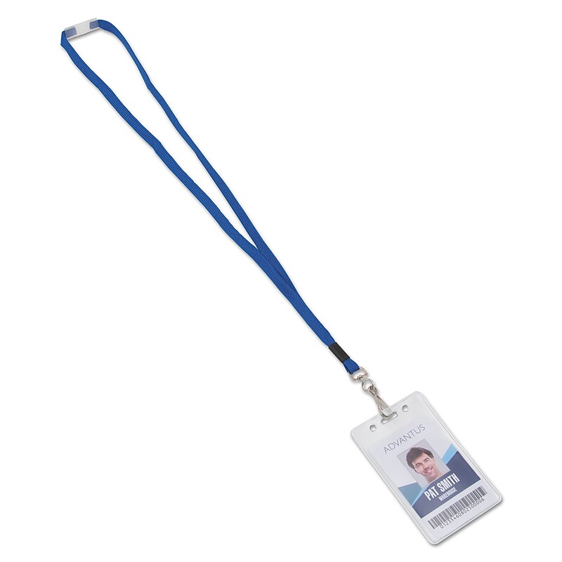 Advantus Breakaway Lanyard with J-Hook, Blue, 24/Box (AVT97130) image 1